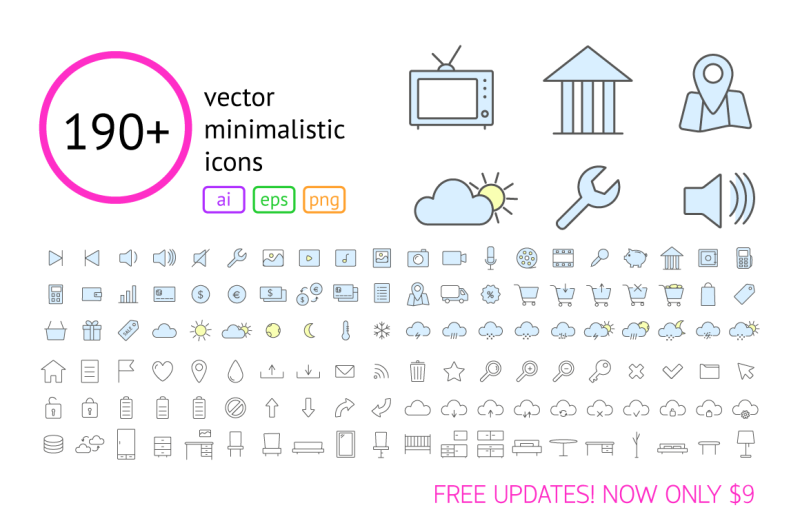 190-vector-outline-icons