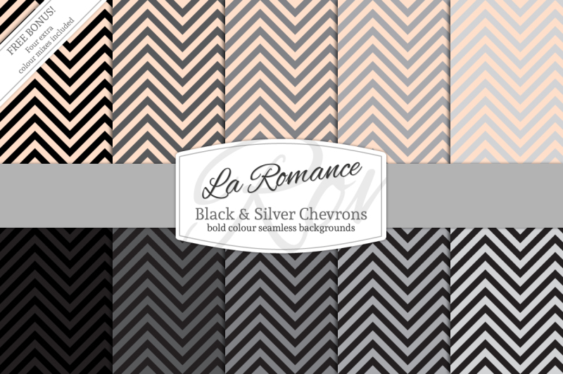 black-and-silver-chevrons-digital-papers