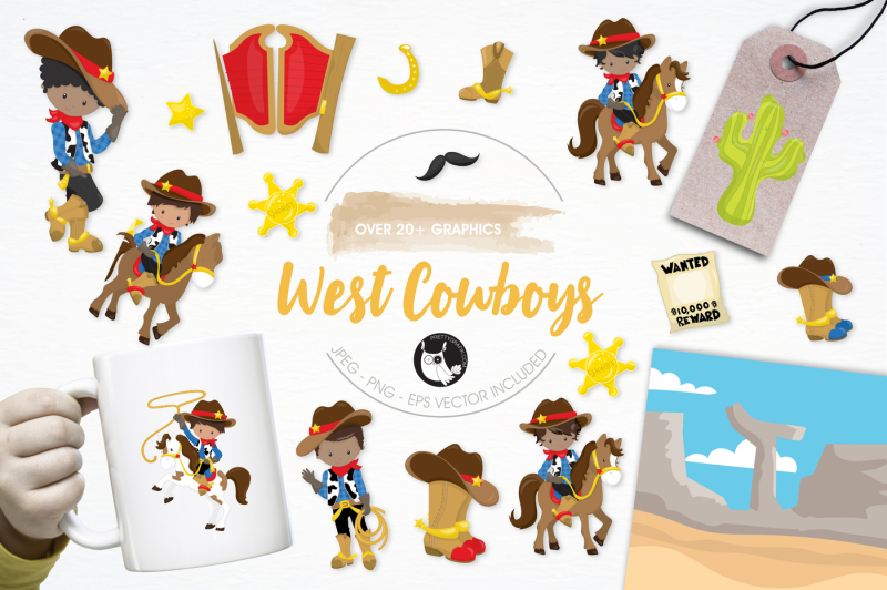west-cowboys-graphics-and-illustrations