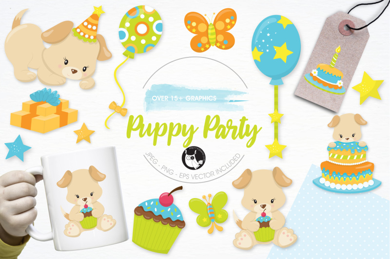puppy-party-graphics-and-illustrations