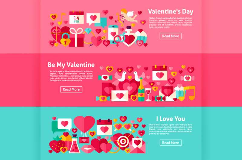 valentine-s-day-flat-banners
