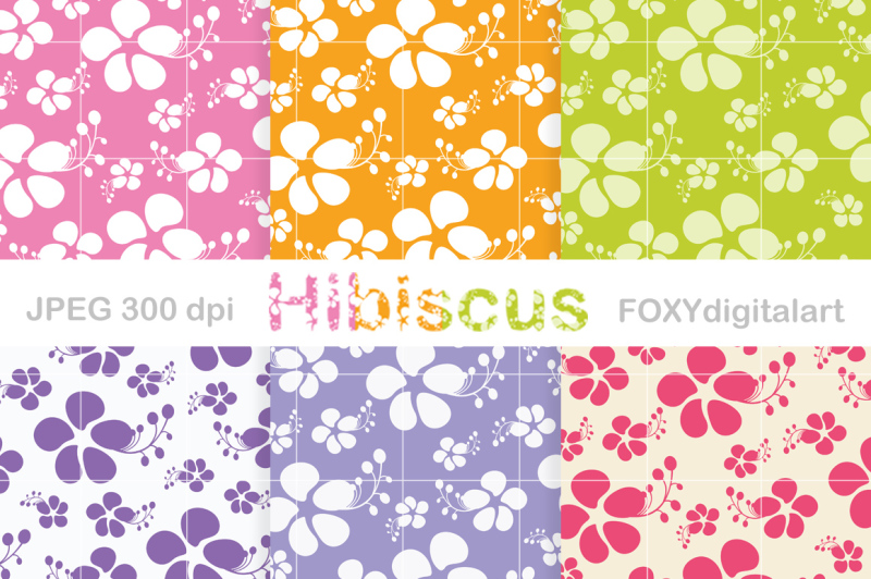 tropical-hibiscus-scrapbooking-digital-paper