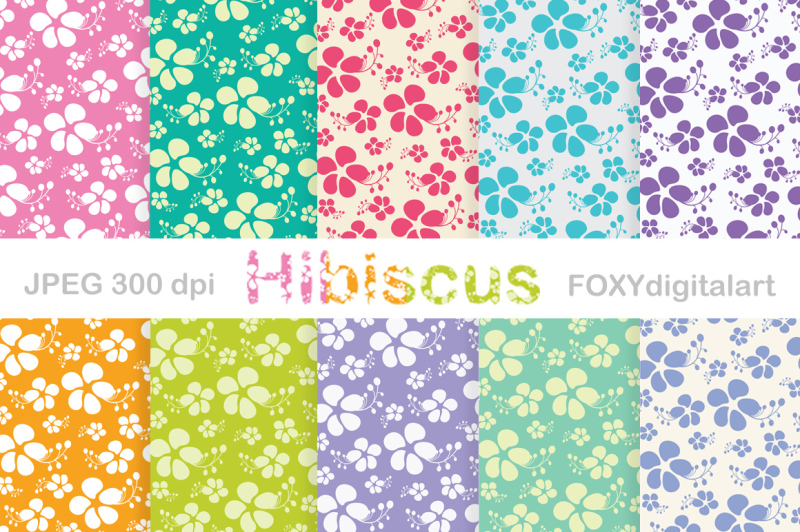 tropical-hibiscus-scrapbooking-digital-paper