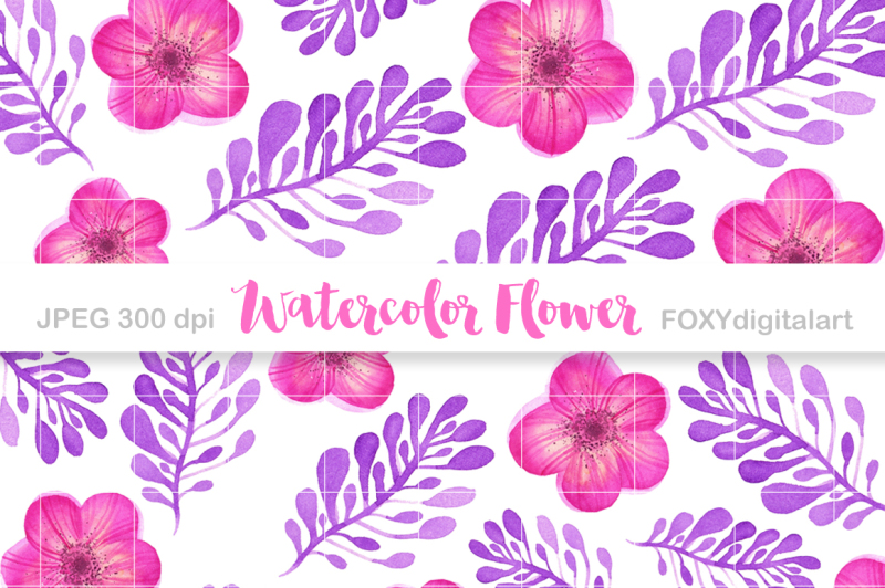 watercolor-floral-digital-paper