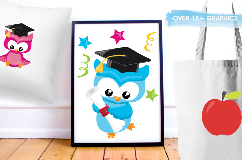 graduation-owls-graphics-and-illustrations