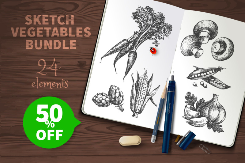 sketch-vector-vegetables-bundle-sale-50-percent