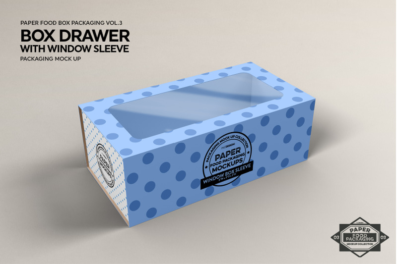 Box Drawer with Window Sleeve Packaging Mockup By INC ...