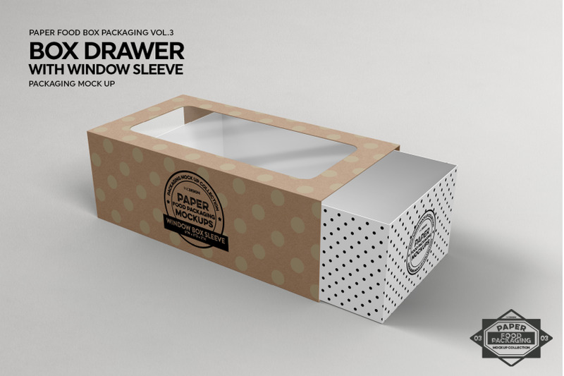 Download Box Drawer with Window Sleeve Packaging Mockup By INC Design Studio | TheHungryJPEG.com