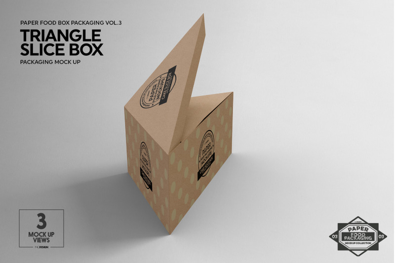 Download Cake Slice Box Packaging Mock Up By Inc Design Studio Thehungryjpeg Com