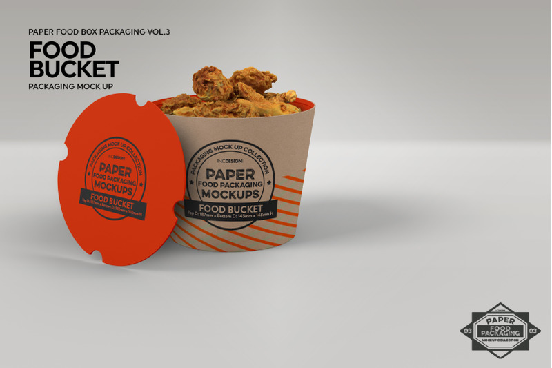 Download Paper Food Bucket Packaging Mock Up By Inc Design Studio Thehungryjpeg Com