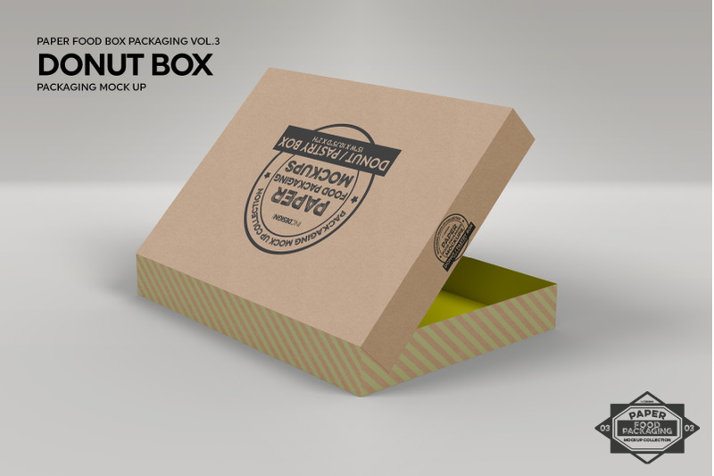 Download Dozen Donut Box Packaging Mock Up By Inc Design Studio Thehungryjpeg Com PSD Mockup Templates
