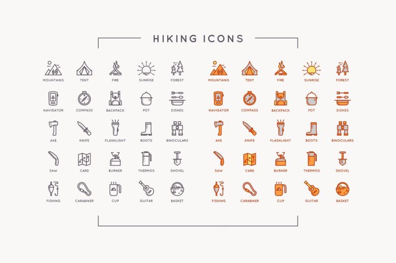 hiking-icons