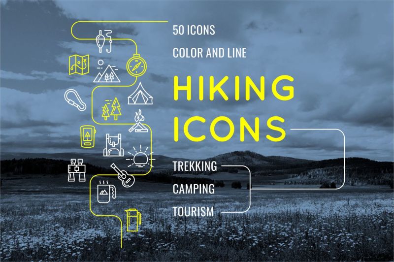 hiking-icons