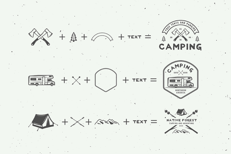 camping-outdoor-logo-creation-kit
