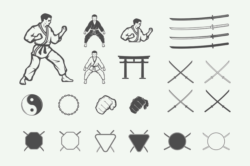 vintage-karate-emblems-bundle