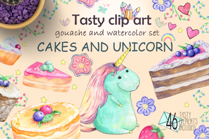 cakes-amp-unicorn-tasty-clip-art