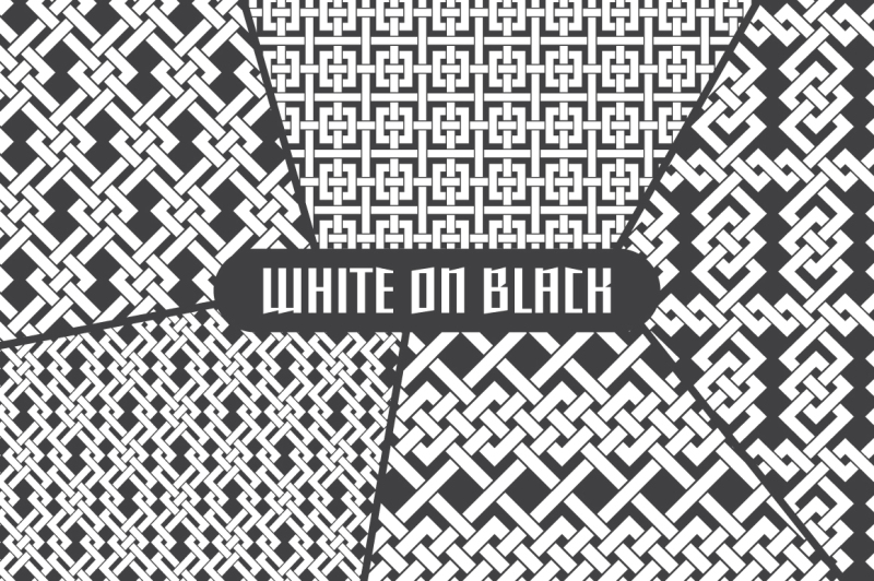 white-lines-on-black-seamless-patterns