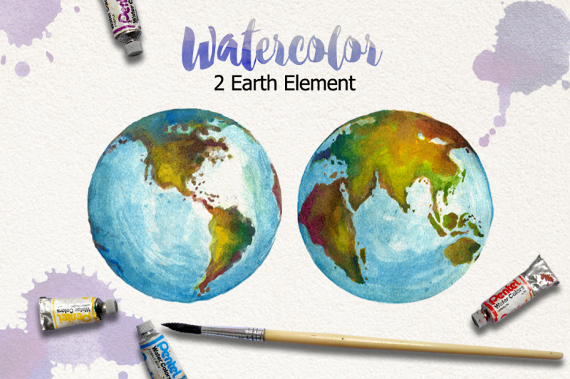 watercolor-earth