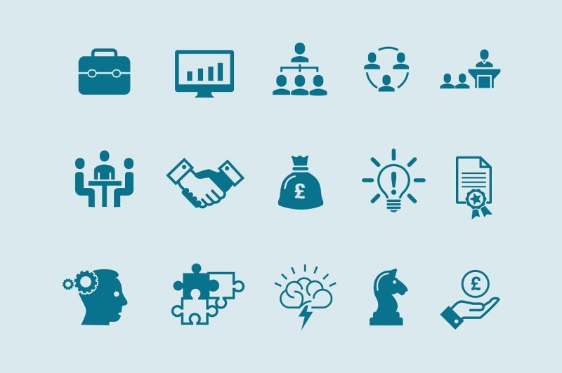 15-business-and-brainstorming-icons