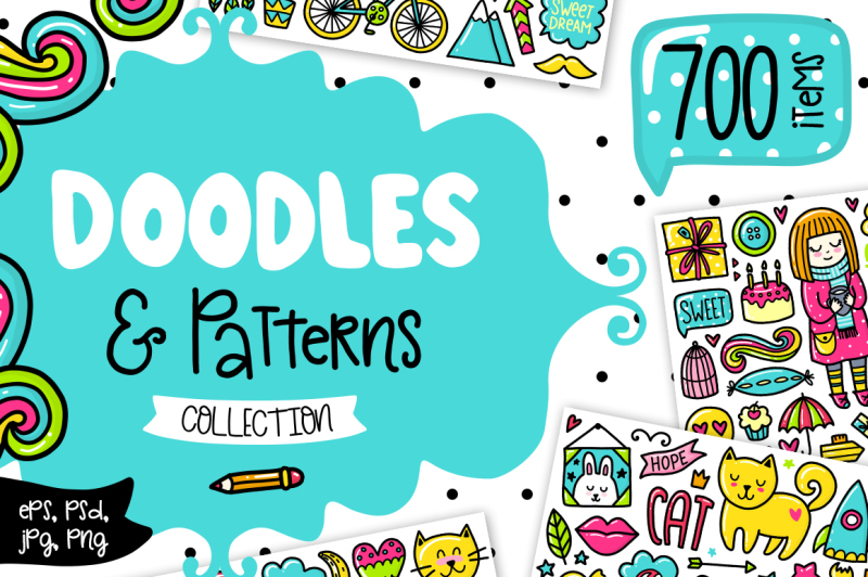 700-doodles-and-patterns-clipart-set