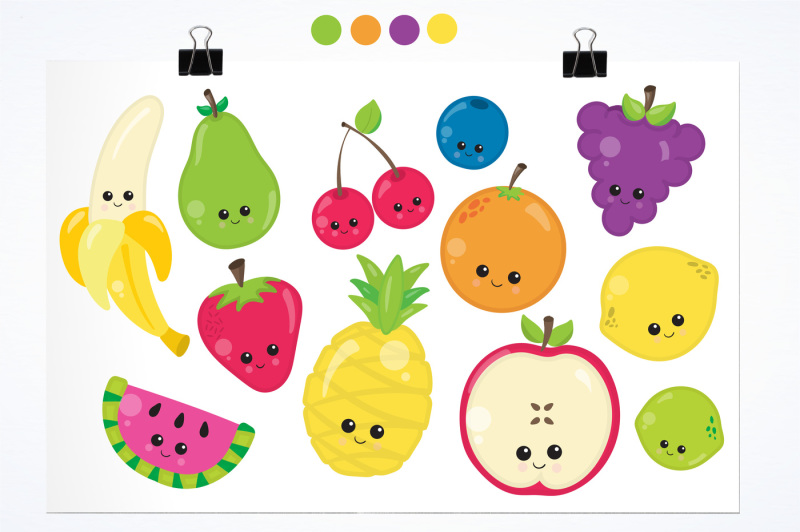 kawaii-fruits-graphics-and-illustrations