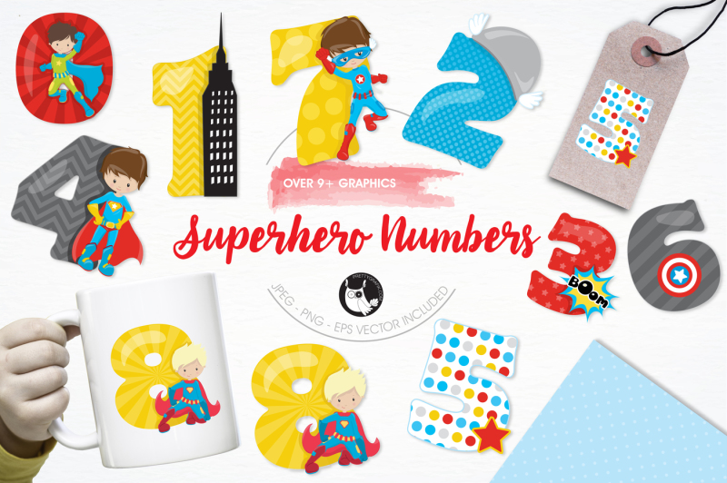 superhero-numbers-graphics-and-illustrations