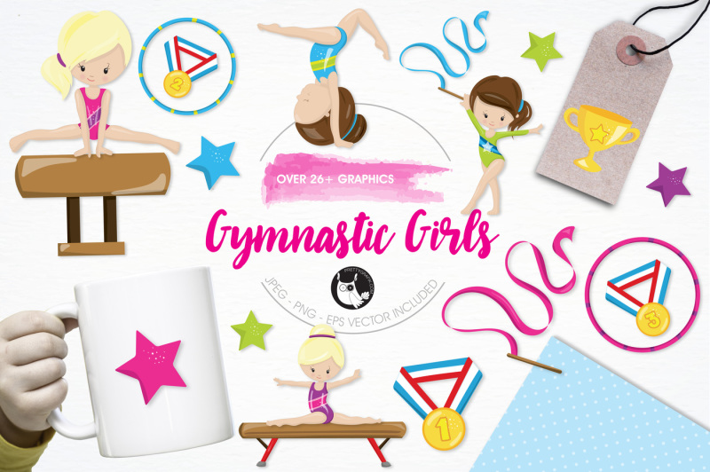 gymnastic-girls-graphics-and-illustrations