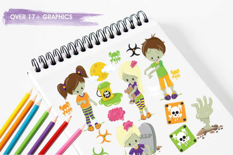 zombie-kids-graphics-and-illustrations