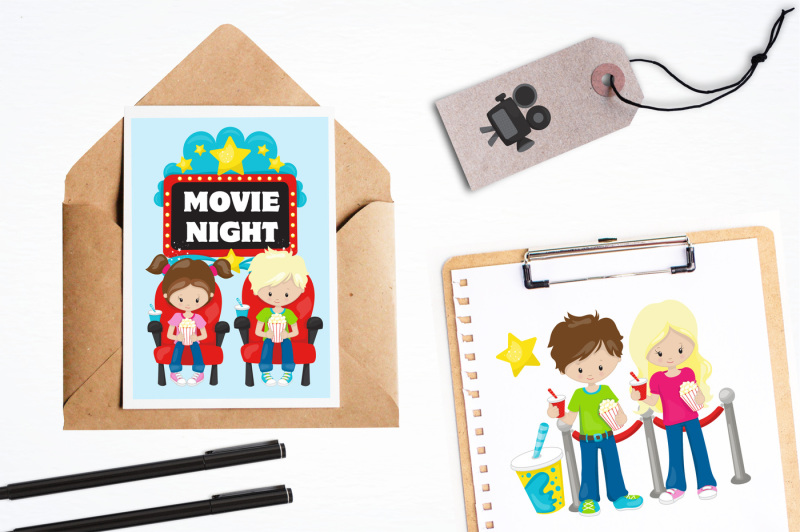 movie-night-graphics-and-illustrations