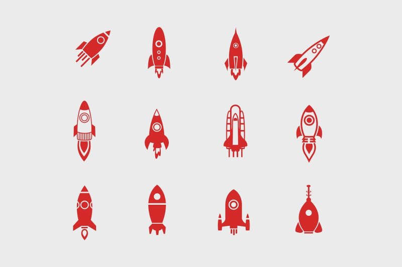 12-rocket-icons