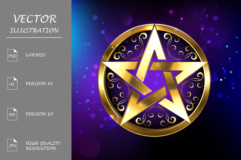 magic-gold-star-pentagram