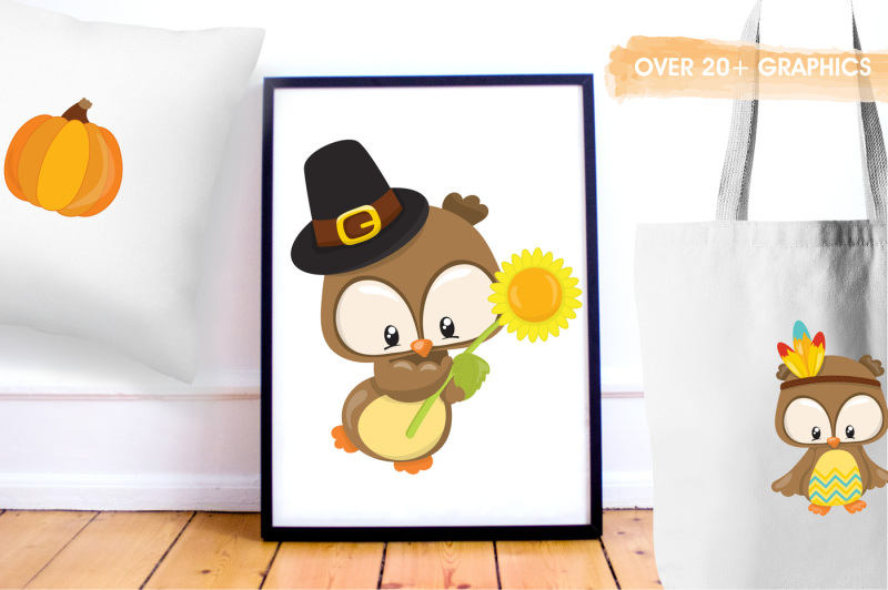 thanksgiving-owls-graphics-and-illustrations