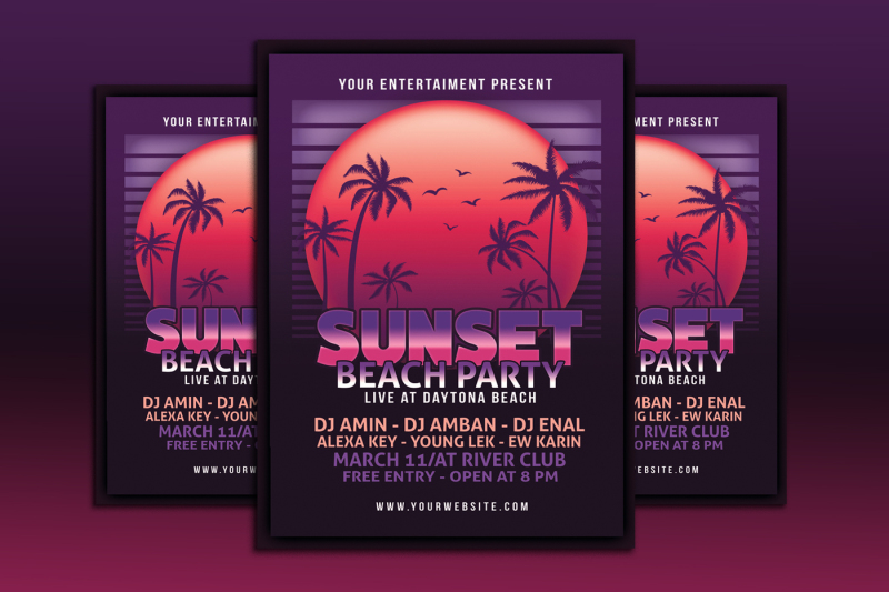sunset-beach-party-flyer