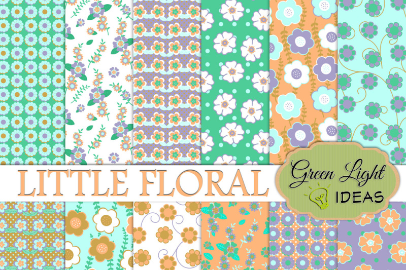 little-floral-digital-papers-floral-spring-backgrounds