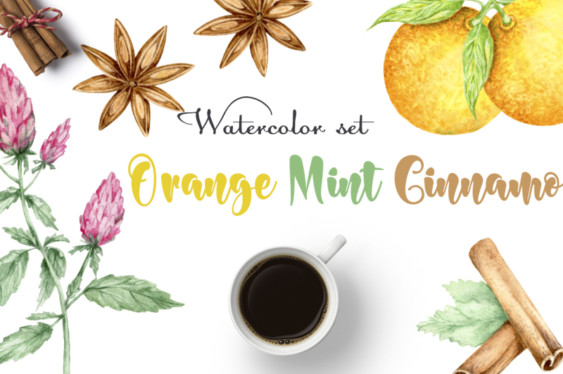 orange-mint-cinnamon-watercolor