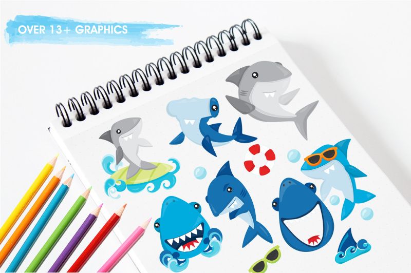 friendly-sharks-graphics-and-illustrations