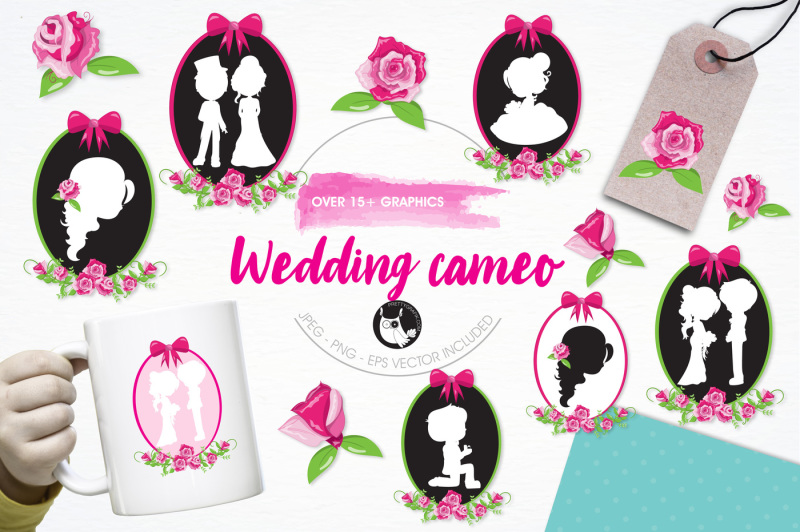 wedding-cameo-graphics-and-illustrations