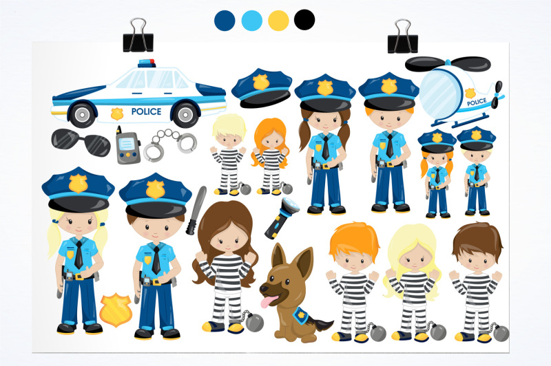 police-kids-graphics-and-illustrations