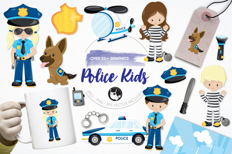 police-kids-graphics-and-illustrations