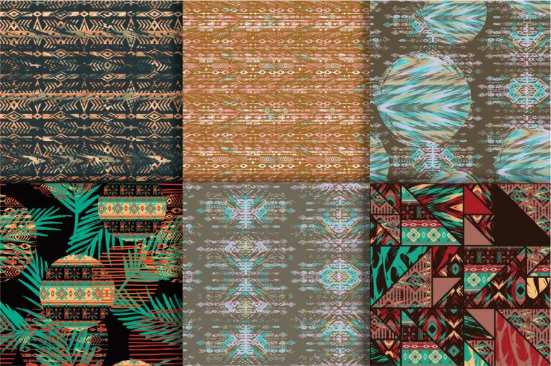 set-of-tribal-seamless-patterns