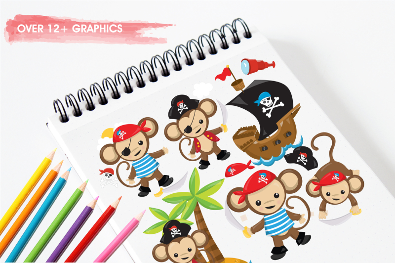 monkey-pirates-graphics-and-ilustrations