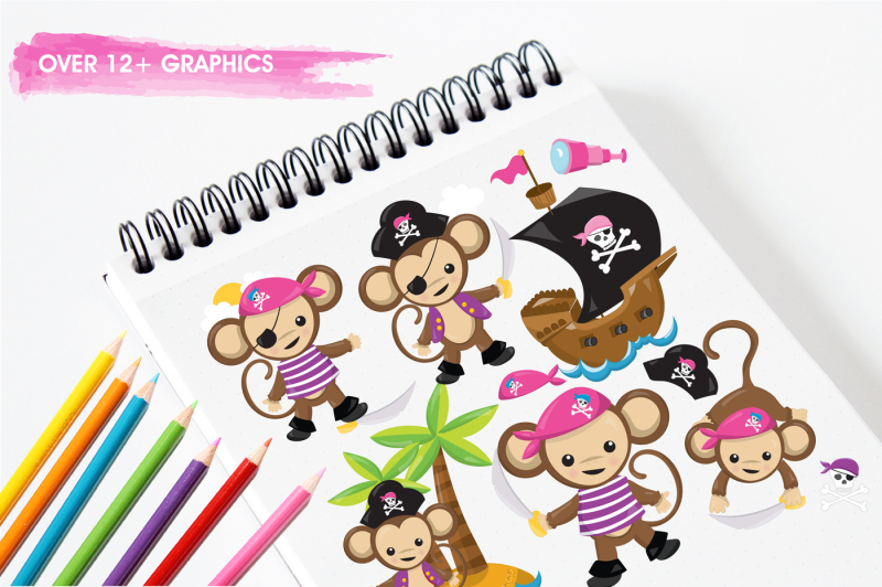 monkey-pirates-graphics-and-ilustrations