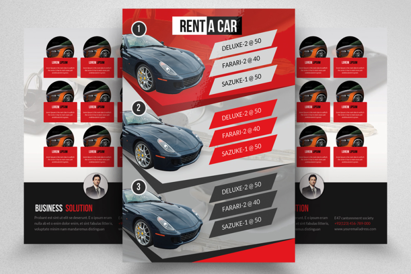 2-sided-rent-a-car-flyer