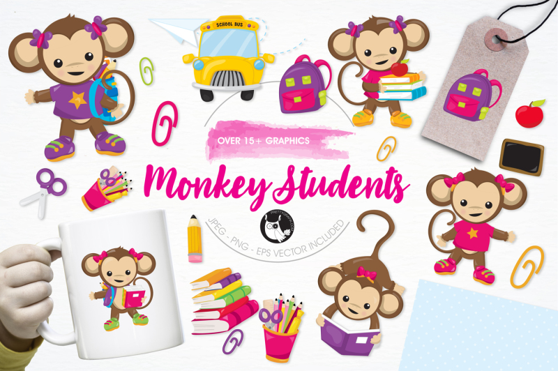 monkey-students-graphics-and-illustrations
