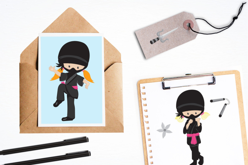 ninja-girls-graphics-and-illustrations
