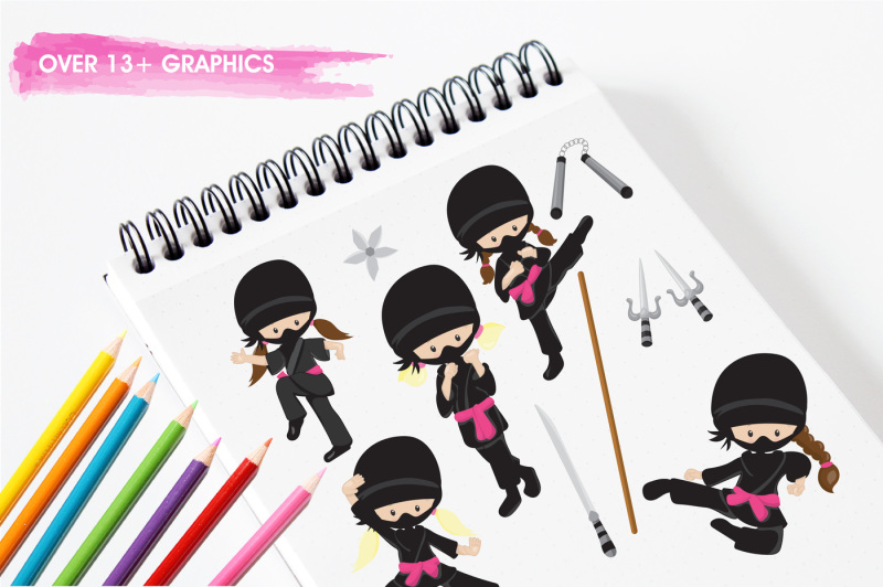 ninja-girls-graphics-and-illustrations