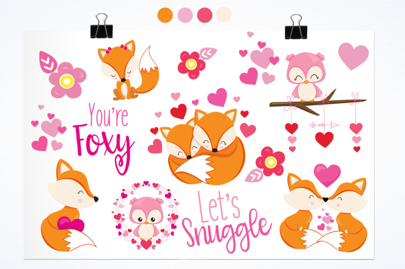 valentine-foxes-graphics-and-illustrations