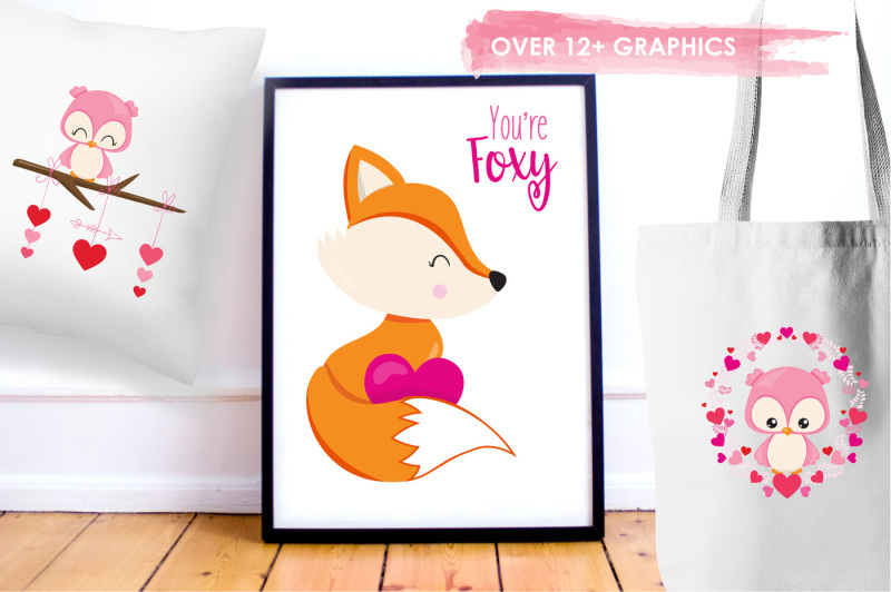 valentine-foxes-graphics-and-illustrations