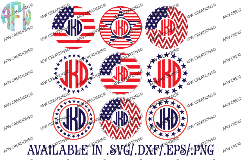 patriotic-america-monogram-frames-svg-dxf-eps-digital-cut-files