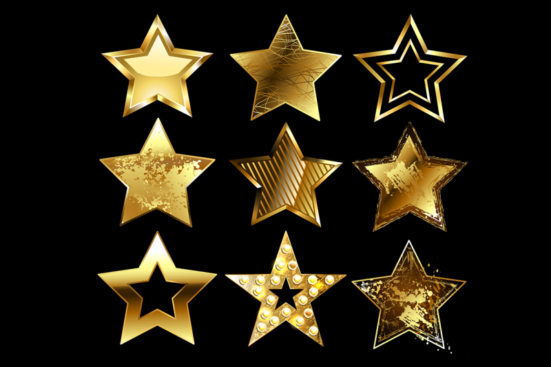 set-textured-gold-stars